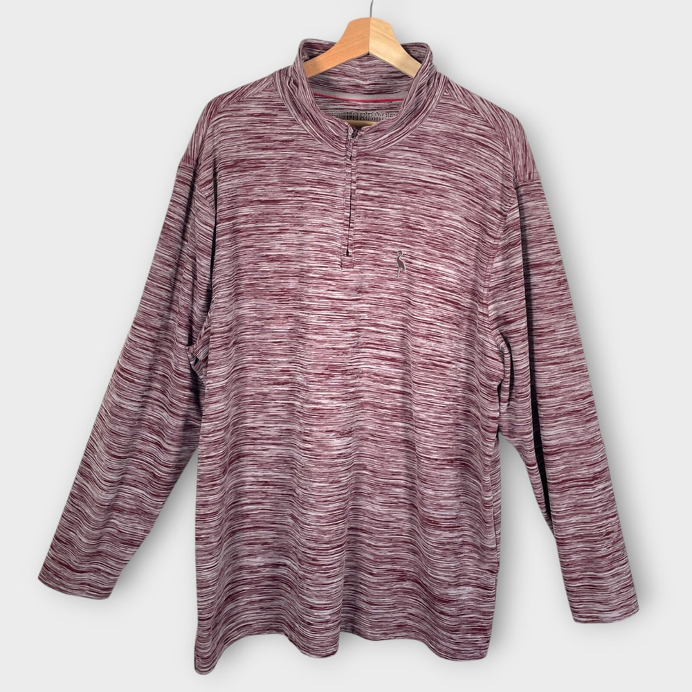 Tailorbyrd Sport 1/4 Zip Pull Over Sweater Men's XL Maroon Red Performance